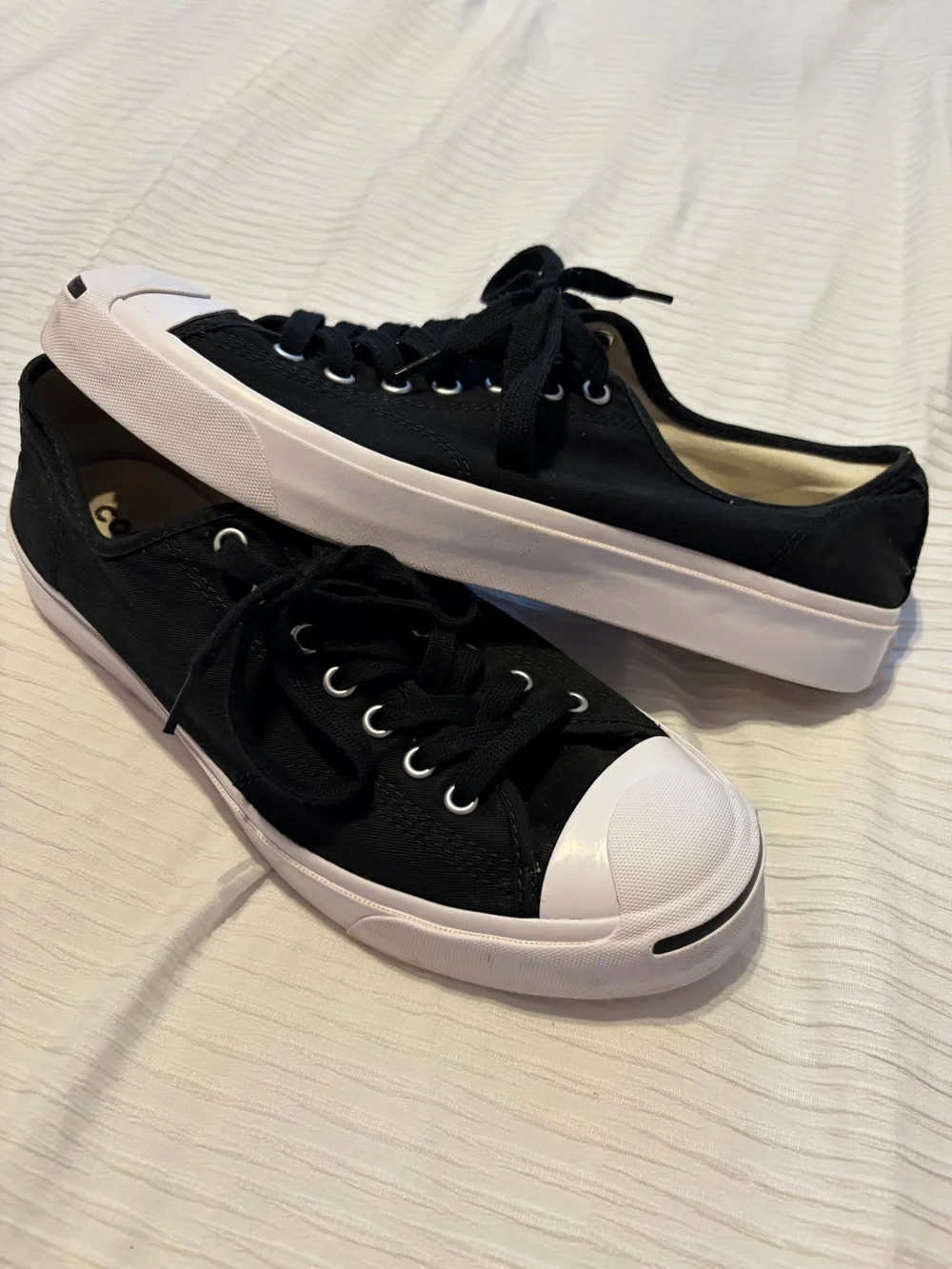 Converse Jack Purcell Black and White Low-Top Canvas Sneakers